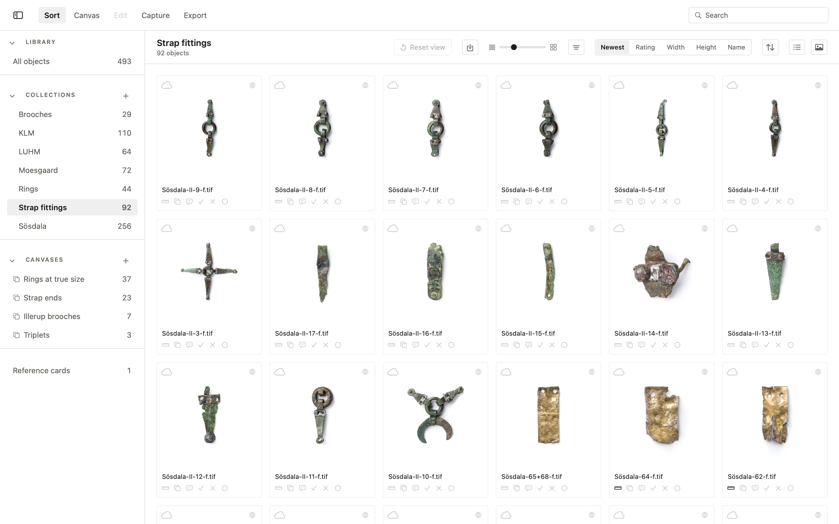 The PHOTARCH app: every object of a collection on white
